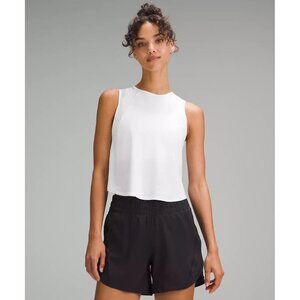 Sculpt Cropped Tank Top - White